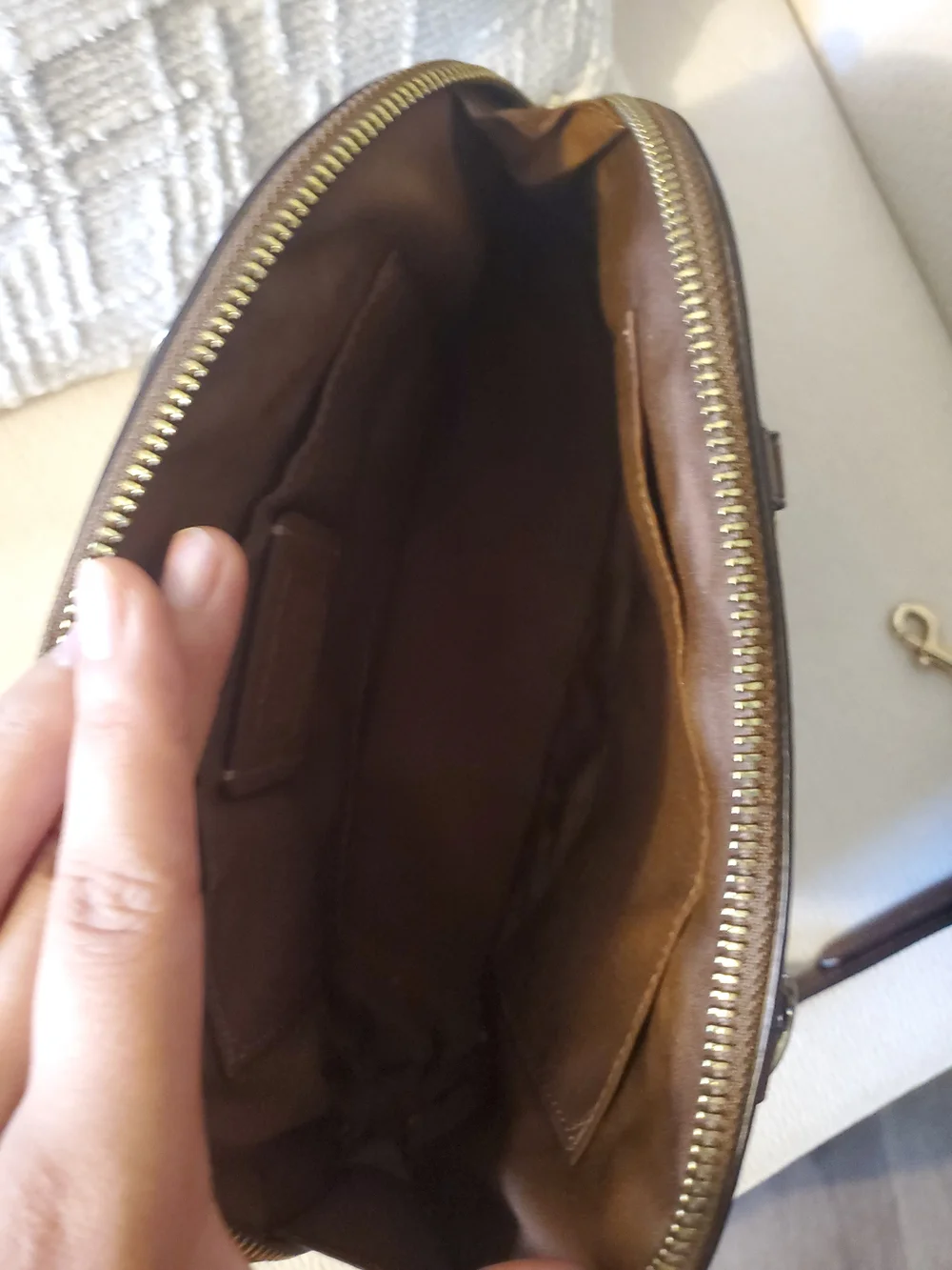 Coach Signature Tan and Brown Dome Satchel